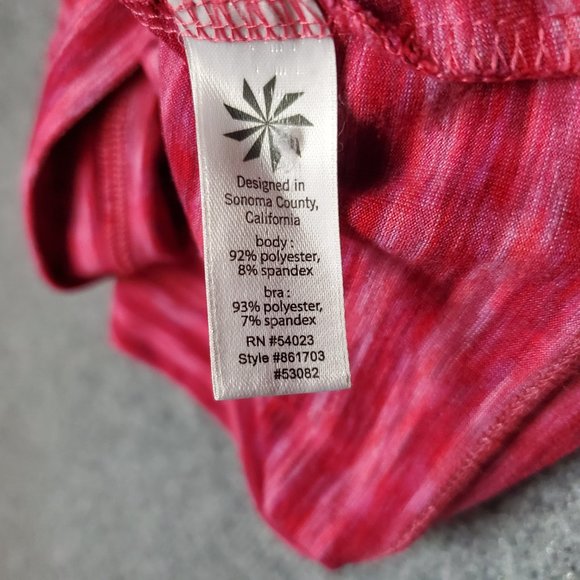 Athleta 861703 Women's Racerback Med Pink & Red Athletic Tinker Tank Bra Top A20 - Picture 4 of 4